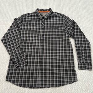 5.11 Tactical Plaid Button Snap Long Sleeve Shirt Black/Gray - MENS XL - EUC